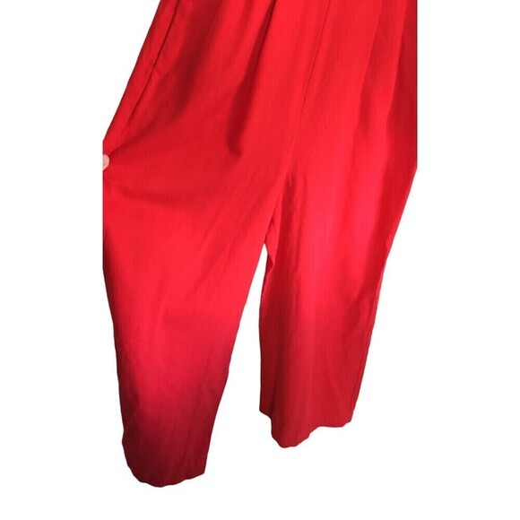 Lush Jumpsuit Women's Size Small Red Sleeveless Cotton Linen - Picture 6 of 8